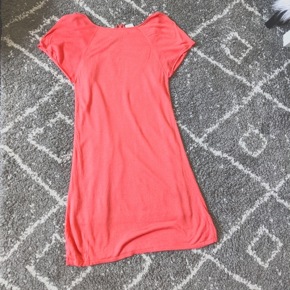 Coral coloured wool blend dress sz:S - Picture 1 of 3